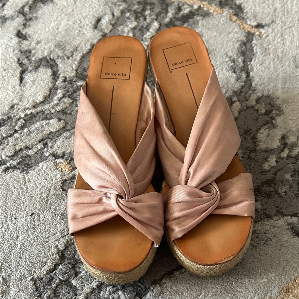 Dolce Vita Blush Espadrille Wedges